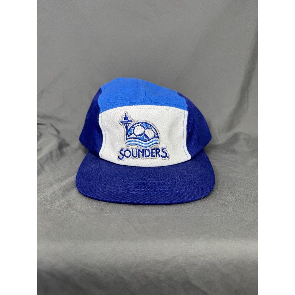 NWOT Seattle Sounders FC Baseball Hat WaFd Bank Cap Adjustable MLS Blue White